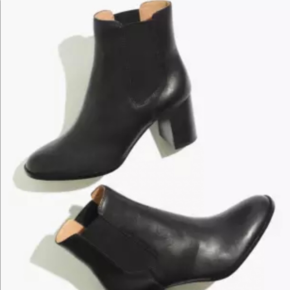 Madewell Laura Chelsea Black Leather Boot